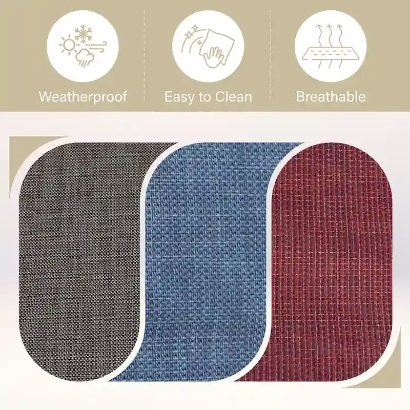 MAISON ARTS 9-Piece Patio Dining Set with Expandable Rectangular Metal Table and 8 Textilene Dining Chairs