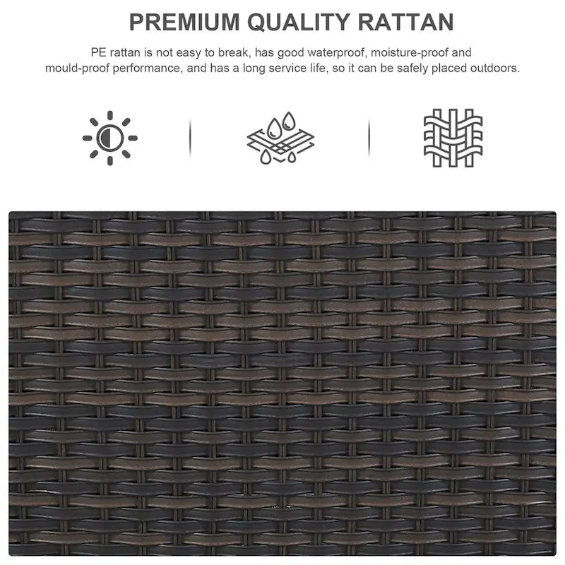 Rattan Rocker Chairs with High Back - Brown