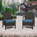 Outdoor Patio Rattan Dining Chairs (Set of 2)