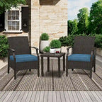 Outdoor Patio Rattan Dining Chairs (Set of 2)