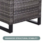 4 Piece Patio Chairs Wicker Outdoor Chair - Grey