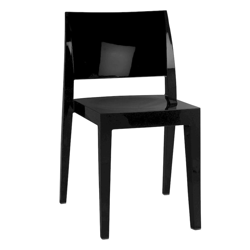 WRGHOME Modern Stacking Patio Dining Side Chair Indoor/Outdoor (Set of 2) - 31.10   H X 19.29   W X 19.68   D