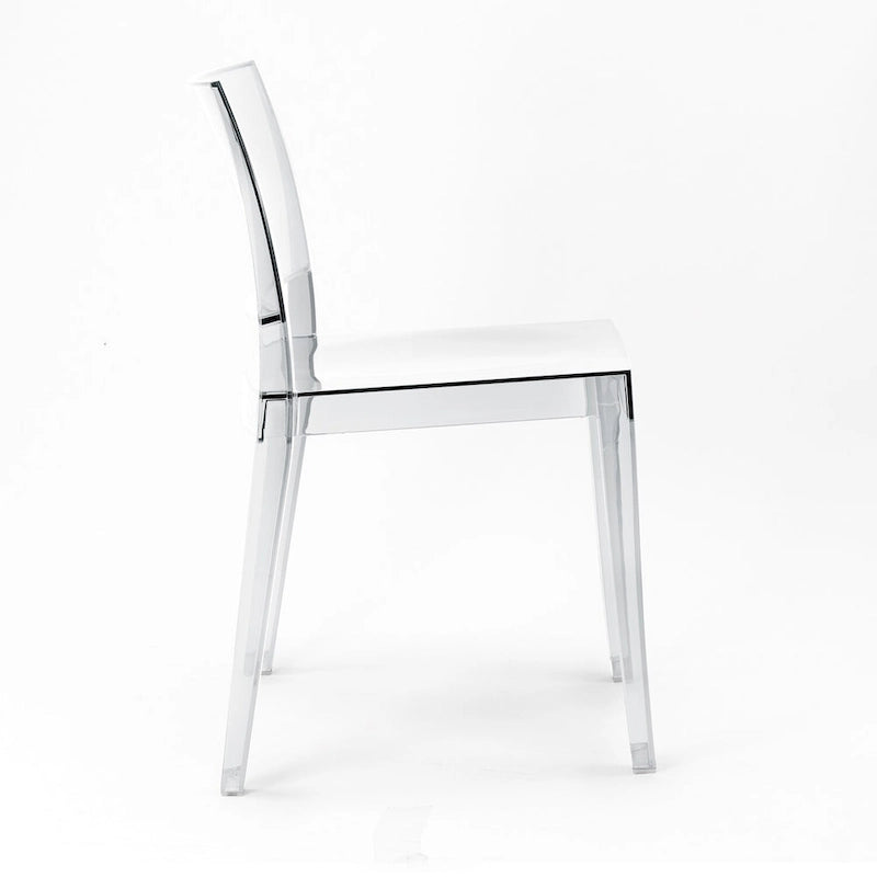 WRGHOME Modern Stacking Patio Dining Side Chair Indoor/Outdoor (Set of 2) - 31.10   H X 19.29   W X 19.68   D