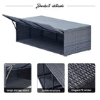 6-Piece All-Weather Wicker PE Rattan Patio Outdoor Conversation Sofa Sectional Set with coffee table and Cushions
