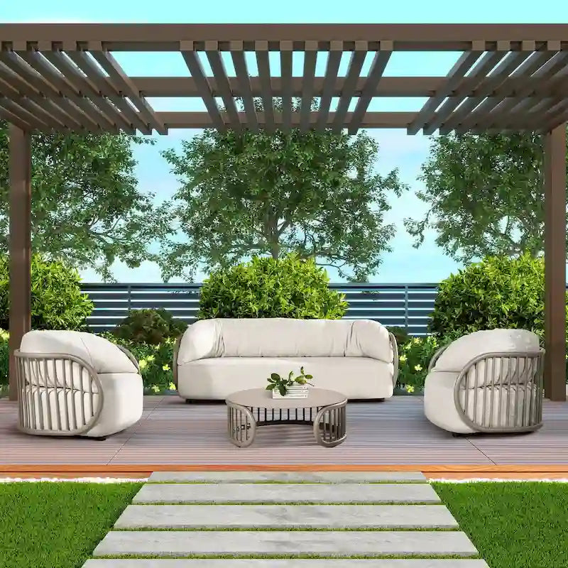 Harper 34.5   Aluminum Patio Round Coffee Table