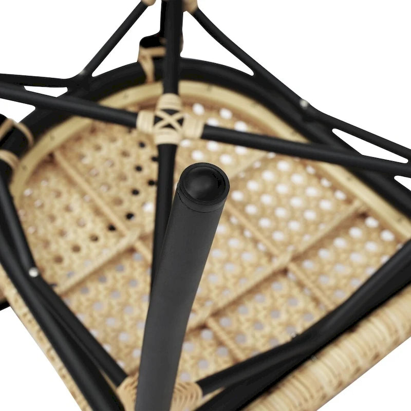 2 Pack All-Weather Commercial Paris Chairs with Metal Frames - N/A