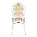 2 Pack All-Weather Commercial Paris Chairs with Metal Frames - N/A