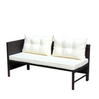 Outdoor Patio Furniture Sets 3 Piece Conversation Set Wicker Ratten Sectional Sofa with Seat Cushions