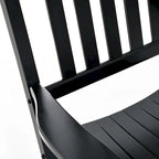 Outdoor Patio Wooden Rocking Chair with Smooth Armrests & High Back