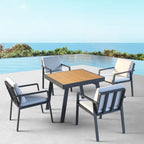 HIGOLD Nofi 5 Pieces Aluminum Patio Dining Set Matte Charcoal