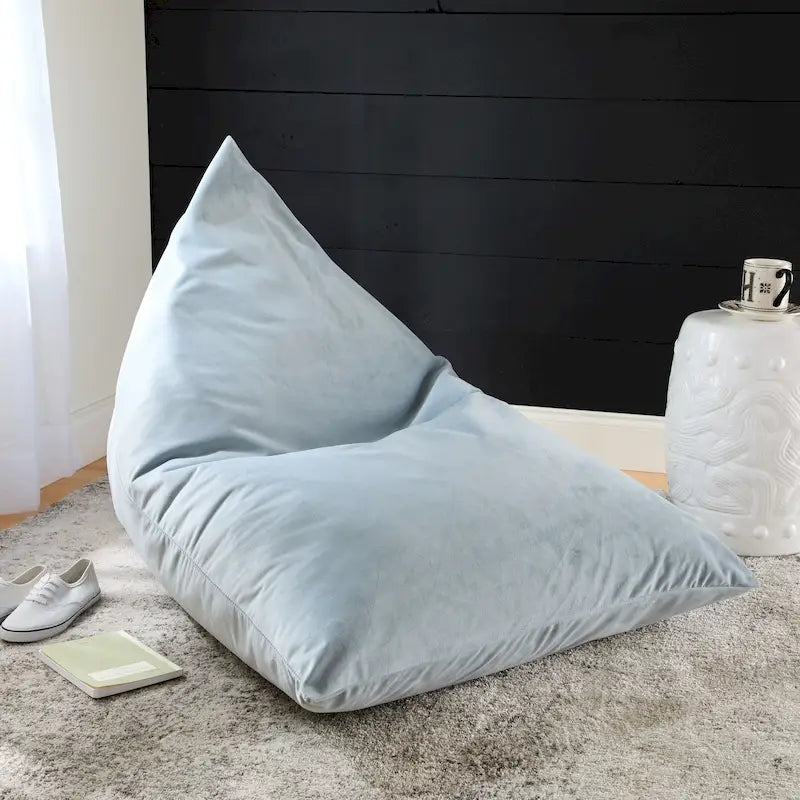 Sorra Home Solid Velvet Indoor Bean Lounger