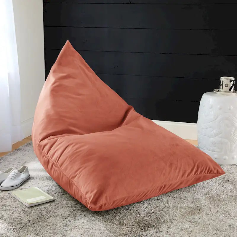 Sorra Home Solid Velvet Indoor Bean Lounger