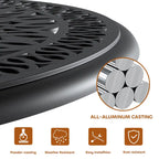 3/5-Piece Cast Aluminum Outdoor Dining Set with 35.43 in. Round Table and Random Color Seat Cushions