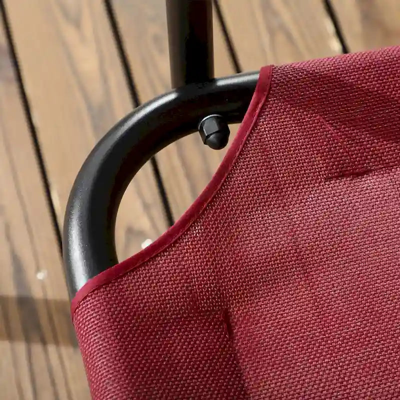 3-Person Porch Swing Bench with Stand, Adjustable Canopy & Armrests