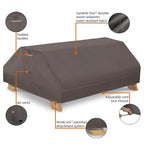 Classic Accessories Ravenna Water-Resistant Rectangle Picnic Table Cover, 72 in. L x 57 in. W x 33 in. H