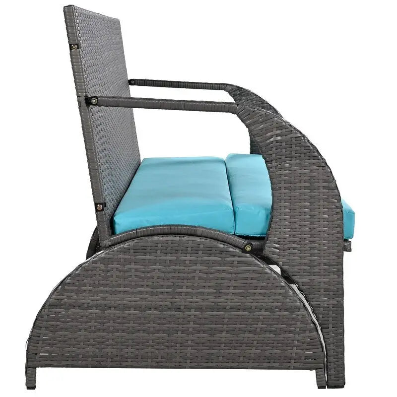 Outdoor Garden Loveseat and Convertible to Dining Table Set