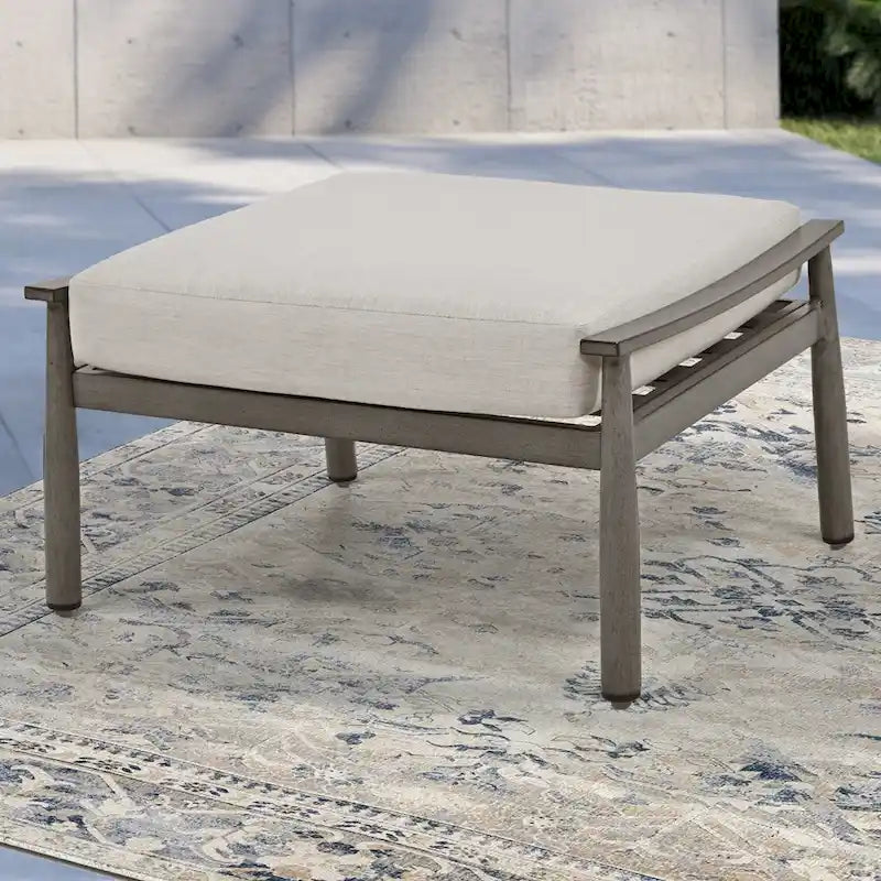 6-Piece Aluminum Patio Conversation Set, 2-Seat Outdoor Couch with Coffee Table and Cushions