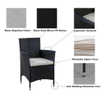 5 Piece Outdoor Patio Wicker Dining Set Patio Wicker Furniture Dining Set