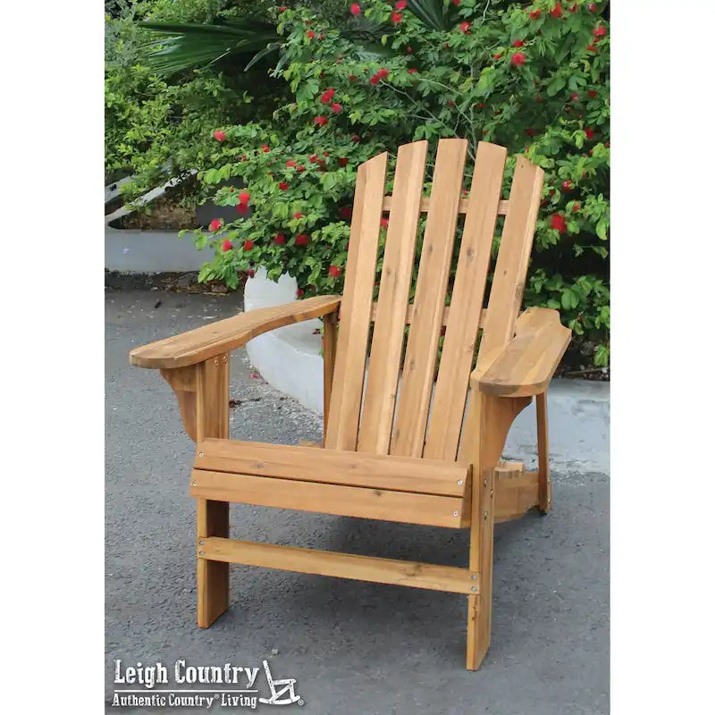 Leigh Country TX 39006 Folding Adult Adirondack Chair White