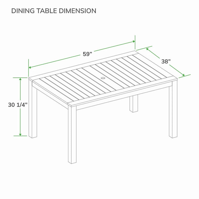 Cambridge Casual Paxton 4-piece Teak Outdoor Dining Set