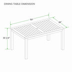 Cambridge Casual Paxton 4-piece Teak Outdoor Dining Set