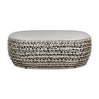 Willow 40.5  Oval Rope Woven Patio Coffee Table