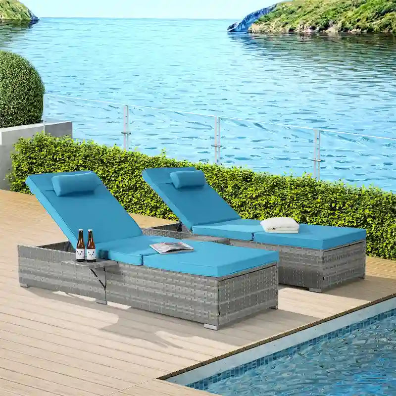Outdoor Patio Chaise Lounge Chair