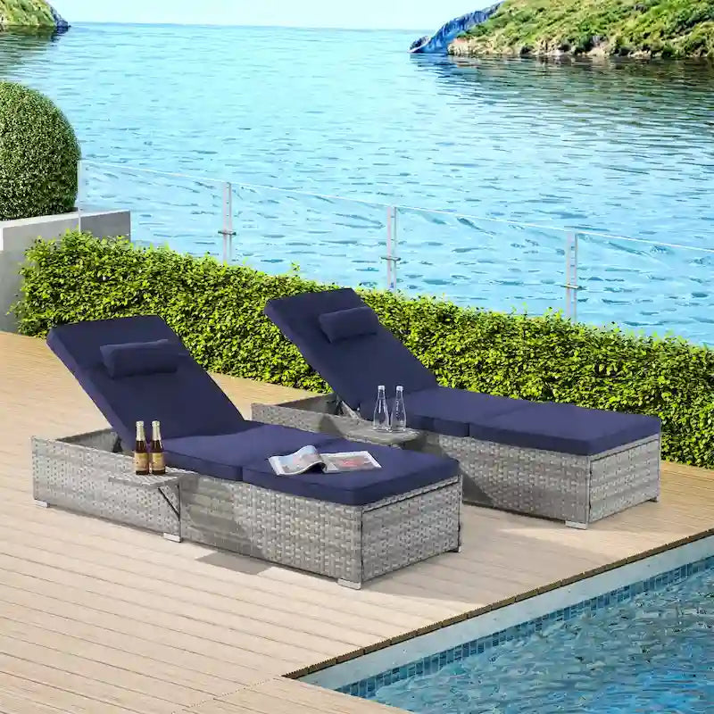 Outdoor Patio Chaise Lounge Chair