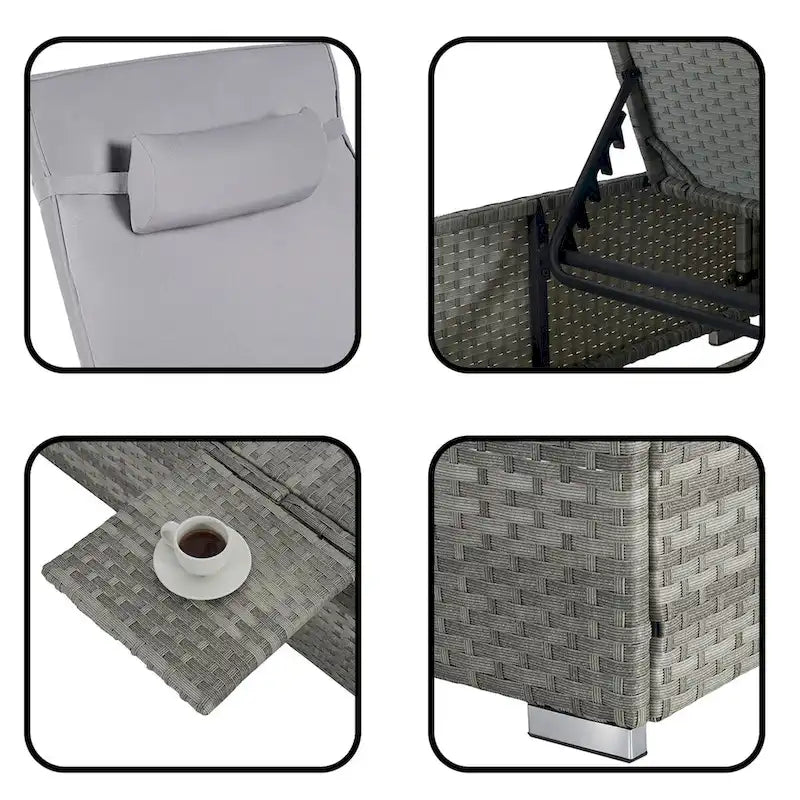 Outdoor Patio Chaise Lounge Chair