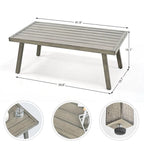 1-Piece Outdoor Aluminum Patio Coffee Table