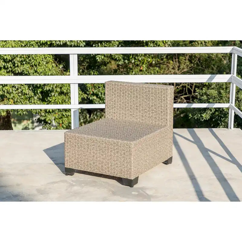 5-Piece Patio Furniture Set, All-Weather Boho Outdoor Conversation Set Sectional Sofa with Water Resistant Thick Cushions