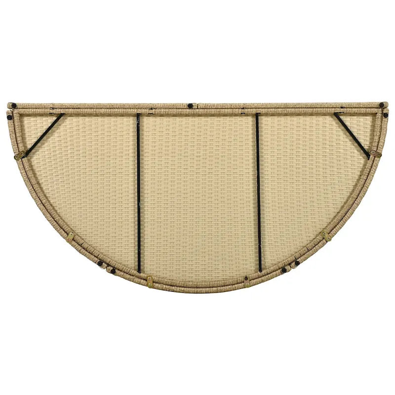 Brown Wicker Rattan Outdoor Day Bed with Gray Cushions and Gray Retractable Canopy