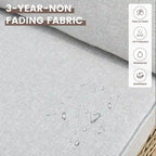 OVIOS 10 Pieces Outdoor Wicker Swivel Chair Set With Solar-Powered Coffee Table