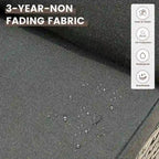 OVIOS 10 Pieces Outdoor Wicker Swivel Chair Set With Solar-Powered Coffee Table