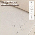 OVIOS 10 Pieces Outdoor Wicker Swivel Chair Set With Solar-Powered Coffee Table